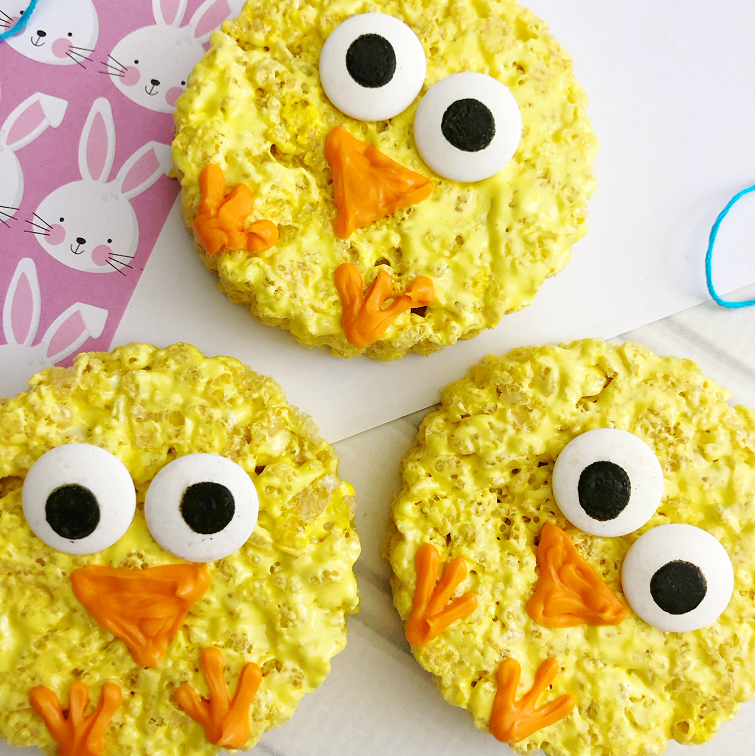 Rice krispie easter chicks treat