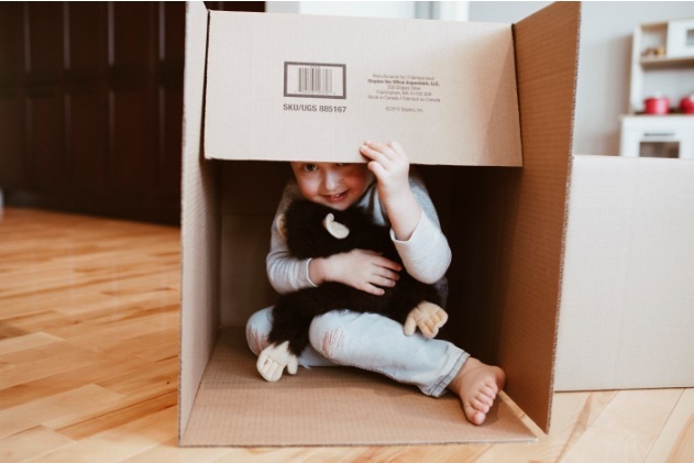 Child in box